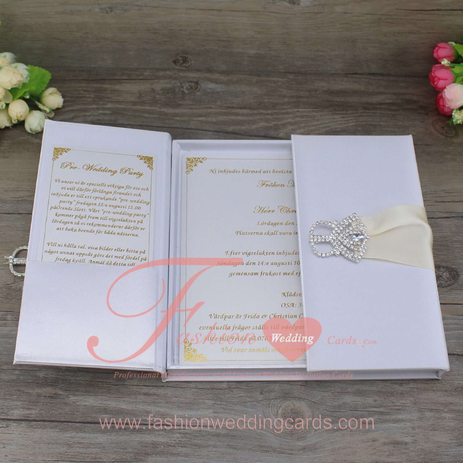 Handmade Luxury Silk Wedding Invitations Boxes